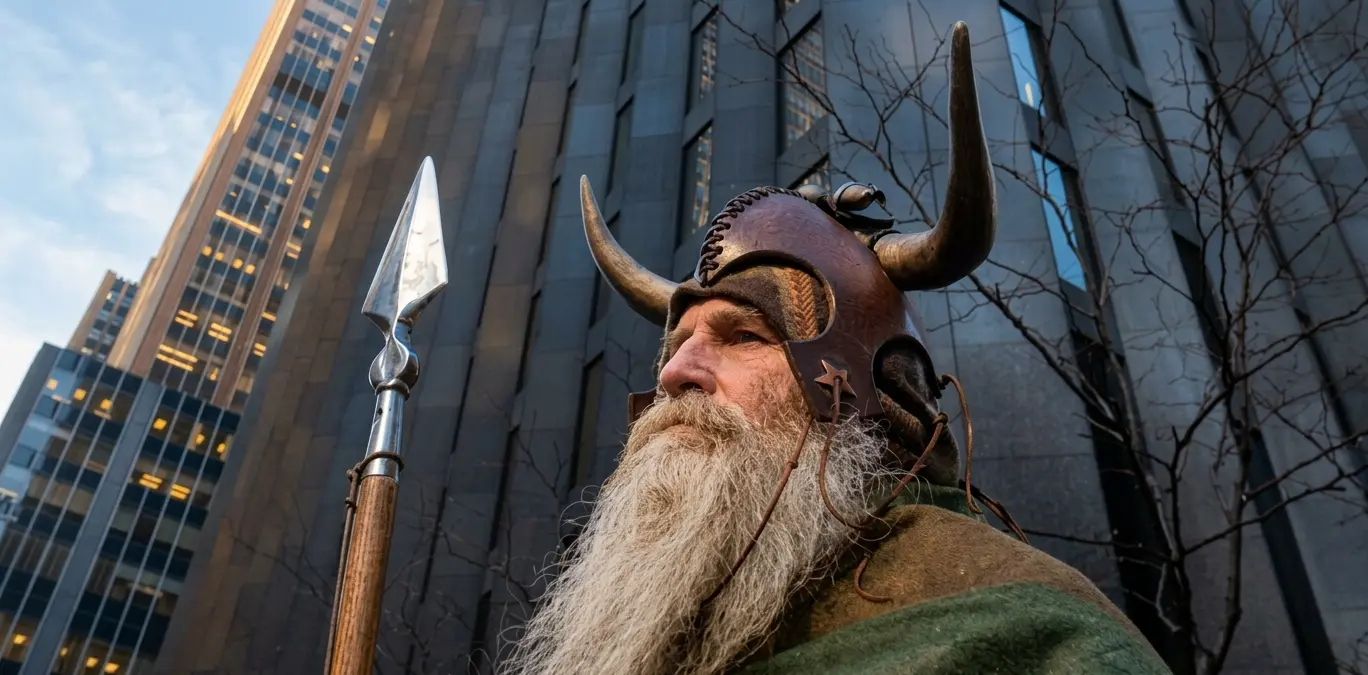 louis thomas hardin posando fuera de un edificio en new york