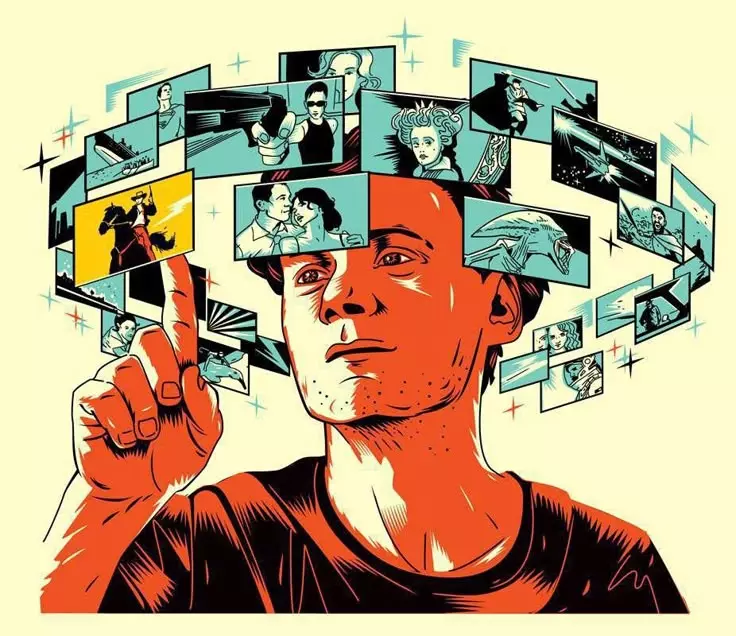 persona viendo su vida superficial a nivel digital