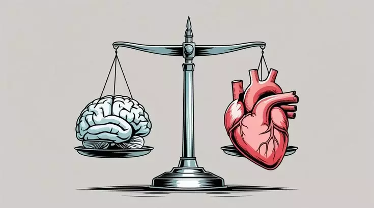 Cerebro y corazón en una balanza