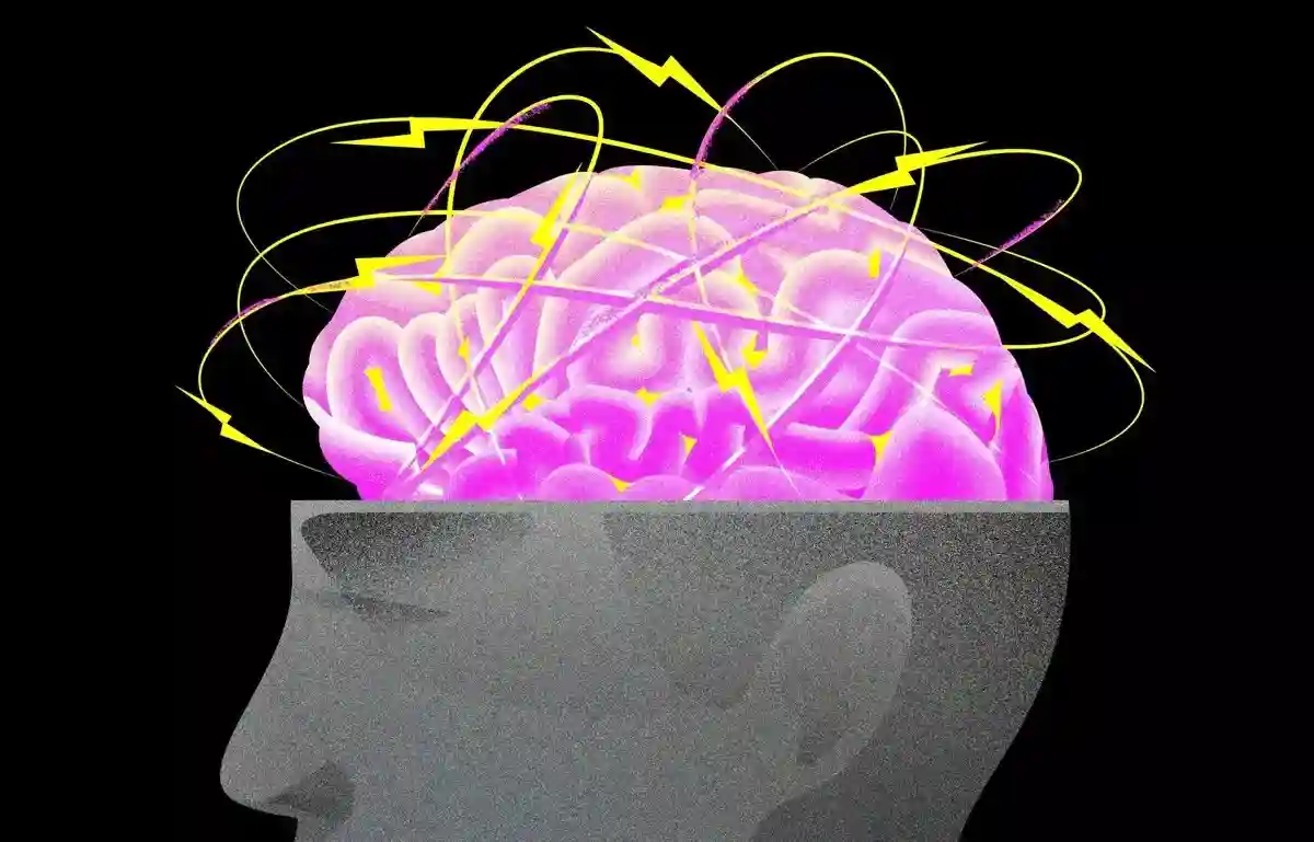 cerebro humano saturado de ruido mental
