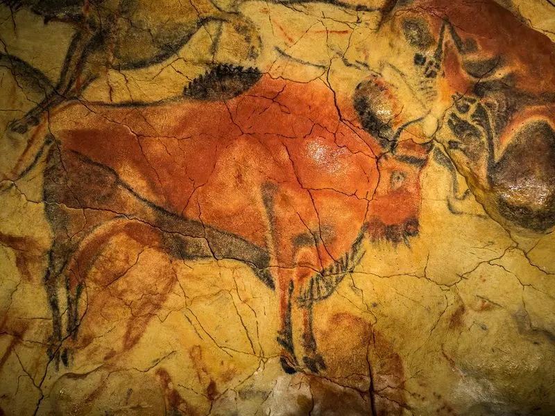 Fotografía de la pintura que se encuentra en la cueva de altamira
