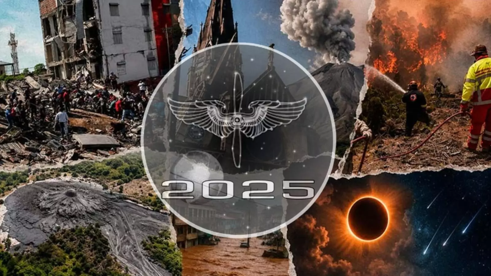 Desastres climaticos de 2026 y el logo de Air War College