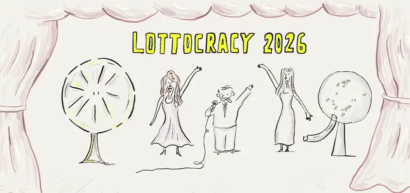 Representación grafica de propuesta de democracia en forma de loteria