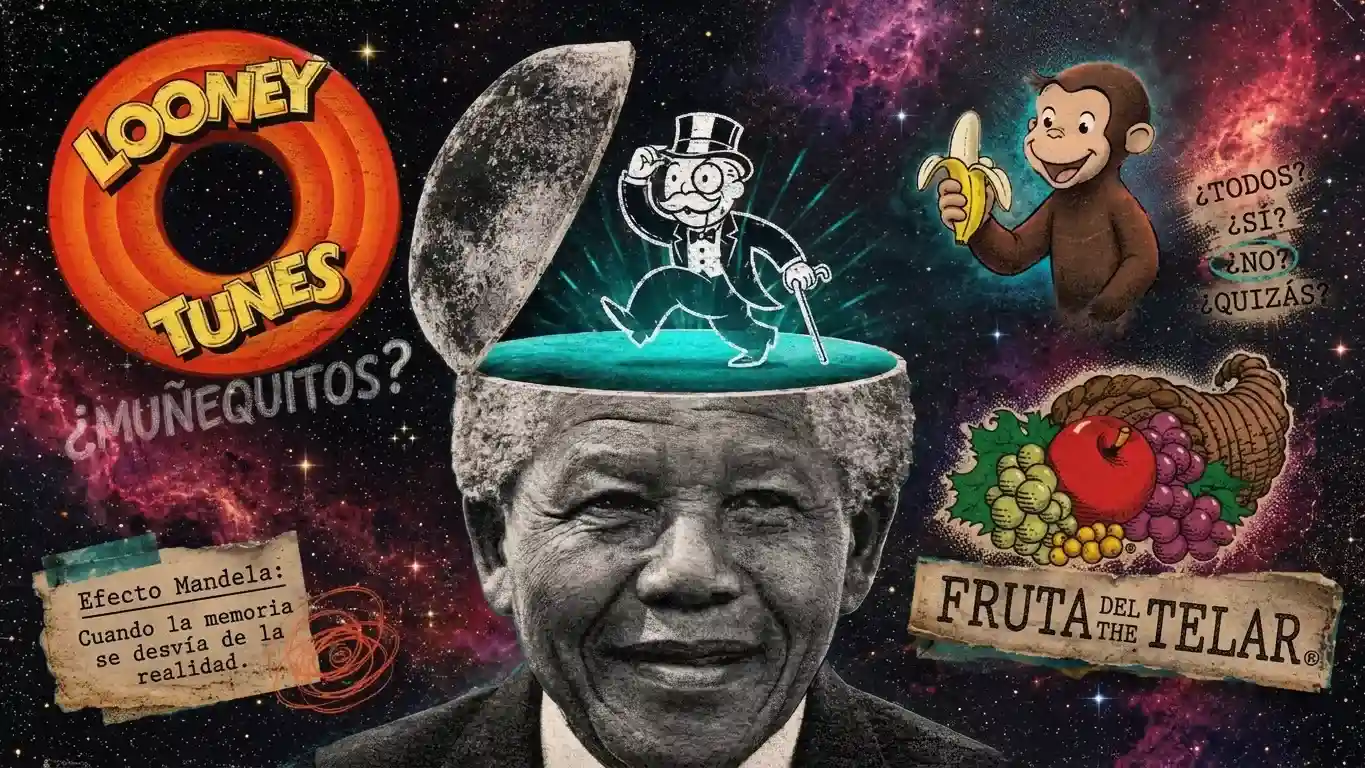 Mandela junto a dibujos animados y preguntas