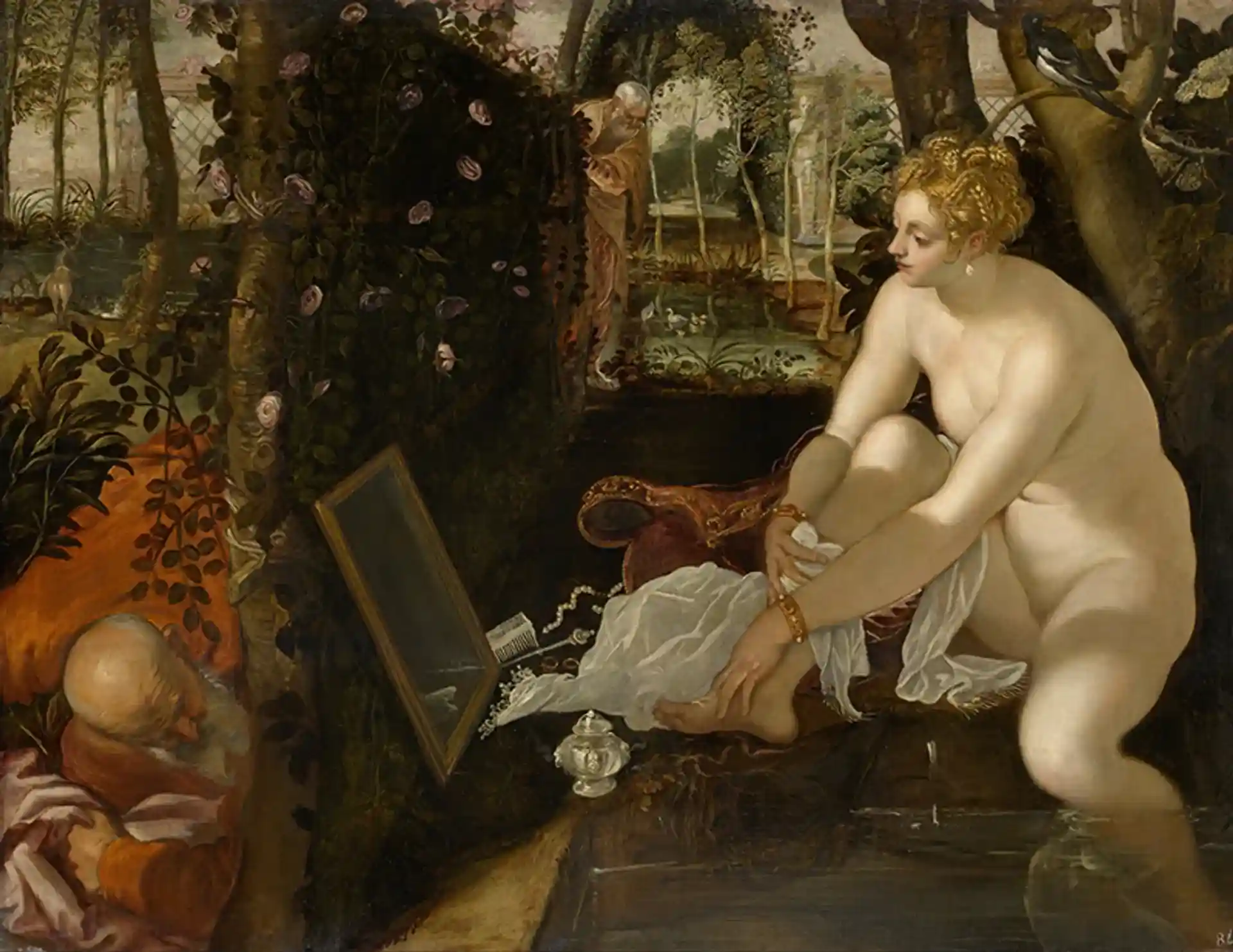 Susana y los ancianos (1555-56) de Jacopo Robusti, llamada Tintoretto.